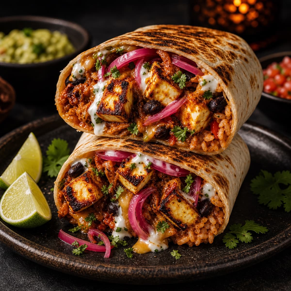 Charred Paneer Tinga Burrito