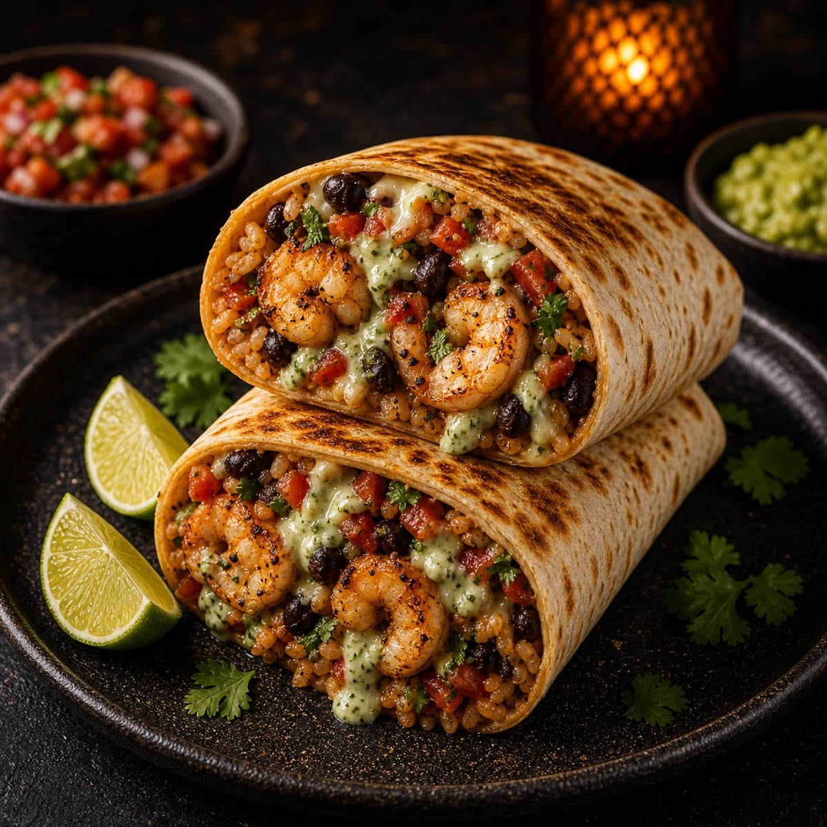 Garlic Shrimp Burrito