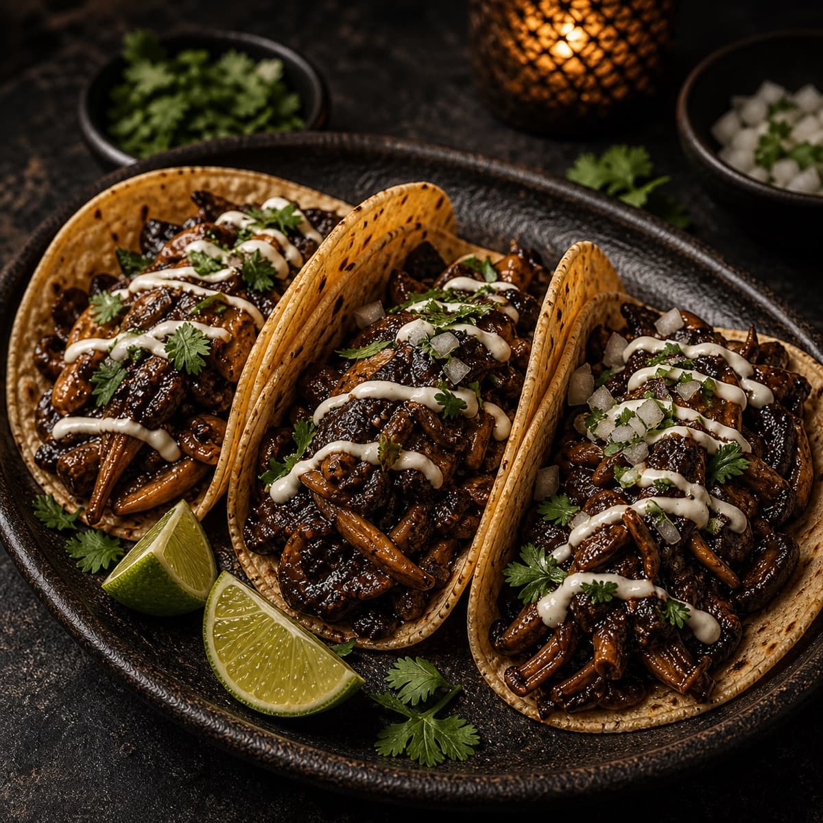 Mushroom Mole Taco